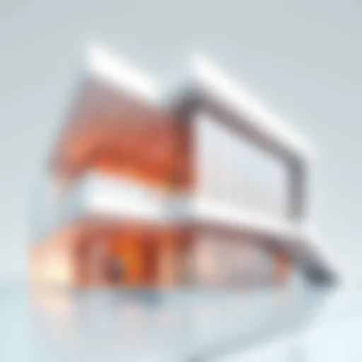 Innovative Architectural Design Using Autodesk A digital rendering showcasing a modern architectural design created with Autodesk software.