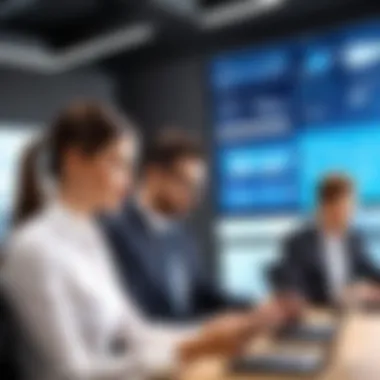 Business professionals engaging through Avaya Cloud Phone technology