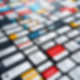 Variety of address labels on a workspace
