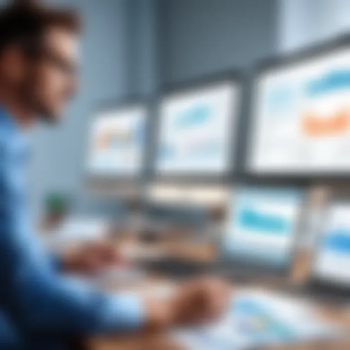 Consultant analyzing billing reports