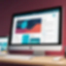 Visual representation of Canva's design interface showcasing website templates