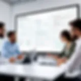 A digital whiteboard showcasing collaborative brainstorming session
