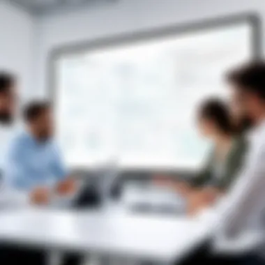 Collaborative Brainstorming on a Digital Whiteboard A digital whiteboard showcasing collaborative brainstorming session
