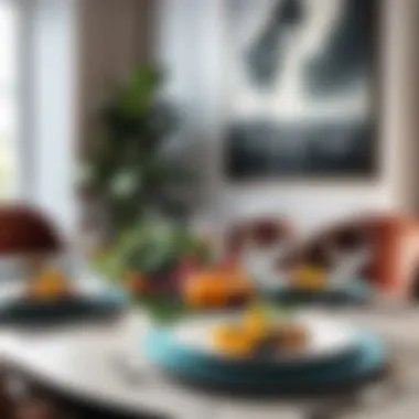 Dining Delights Luxurious dining table with stylish decor