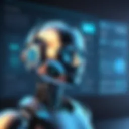 A sleek chatbot interface on a digital screen