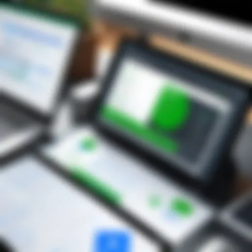 Overview of QuickBooks interface highlighting automation features