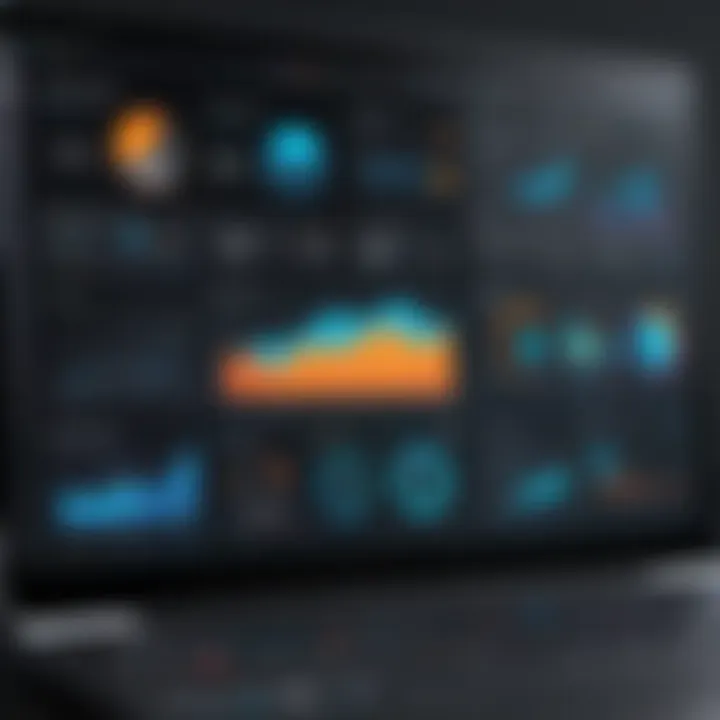 Visual representation of VersionOne's dashboard showcasing Agile project metrics