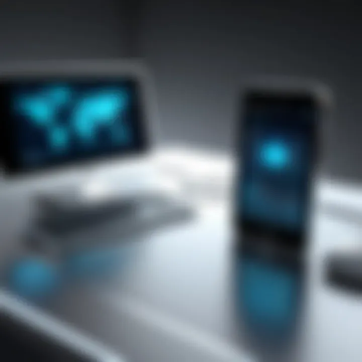An illustration depicting future trends in communication technology for small businesses.