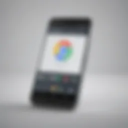 Smartphone with Google Voice logo