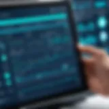 Digital interface showcasing EMR functionalities