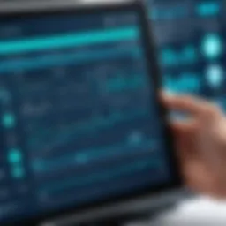 Digital interface showcasing EMR functionalities