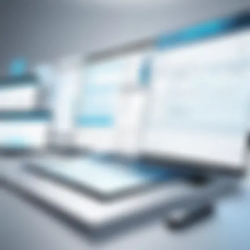 A digital interface showcasing document organization features