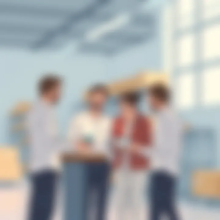 Business team discussing inventory solutions