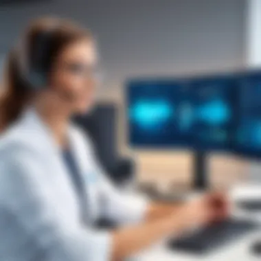Expert Assistance for Dentrix Users Customer support agent assisting a Dentrix user