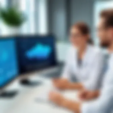 Engaging with Dentrix Support Professionals Professional discussing Dentrix support with a client