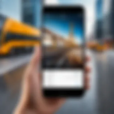 Mobile application of construction management software on a smartphone.