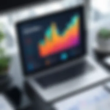 Graph representing market trends in condo management software