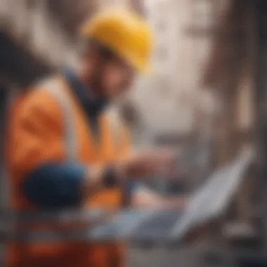 Efficient Scheduling App Integration on iPad Construction worker using Mac-compatible scheduling app on iPad