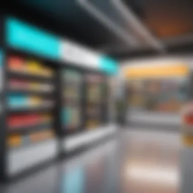 Enhancing Customer Engagement through Technological Solutions An organized corner store with efficient layout and customer engagement
