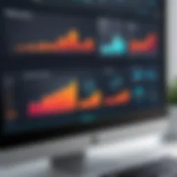 Data analysis dashboard showcasing performance metrics