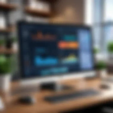 Analyzing Retail Performance with CRE POS Software Sophisticated interface of CRE POS software displaying analytics