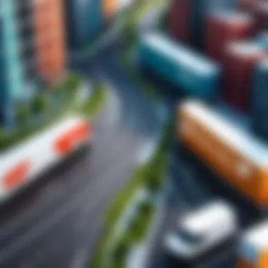 Visual representation of delivery route optimization benefits
