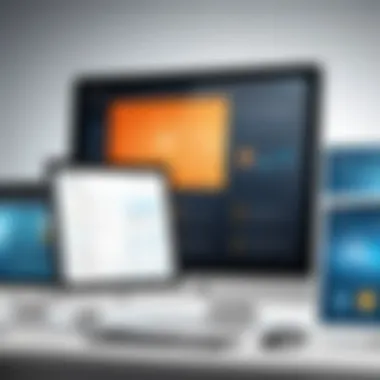 Technological Advancements in E-Business Suite Illustration highlighting the technological advancements and innovation in E-Business Suite