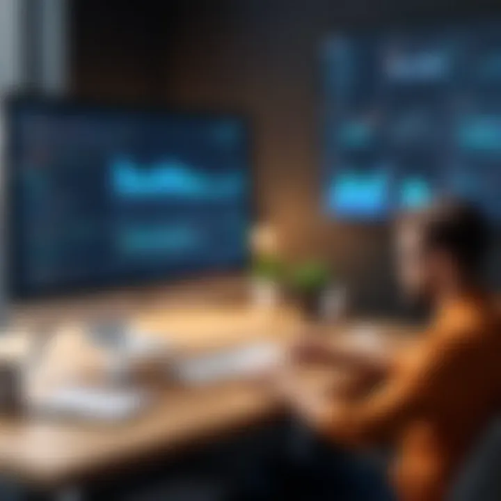 Person utilizing reminder software for task management