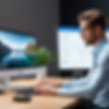 Employee Reviewing Vacation Balance An employee reviewing their vacation balance on a computer