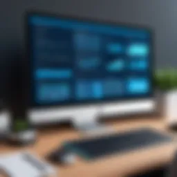 A digital workspace showcasing advanced desktop management tools.