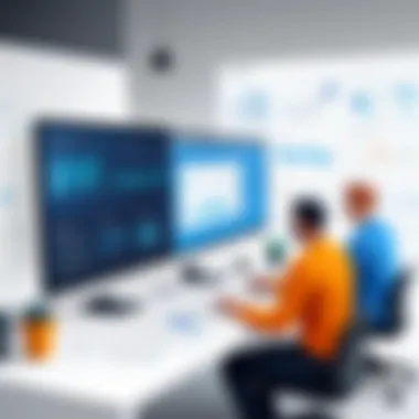 Collaborative SaaS Strategy Planning A team collaborating on SaaS strategy planning