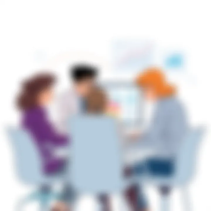 Collaborative Teamwork in Assessing Engagement Dynamic business team collaborating on survey results