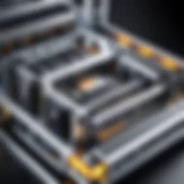 An advanced mining rig showcasing powerful GPUs