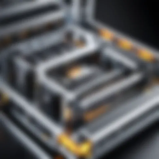An advanced mining rig showcasing powerful GPUs