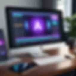 Dynamic graphic showcasing After Effects interface with vibrant animations.