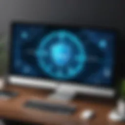 A digital representation of VPN connections enhancing online security