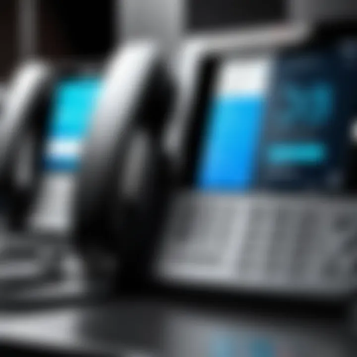 Illustration of the technology behind Comcast Business IP phones highlighting connectivity and integration.
