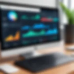 Dashboard of accounting software for small manufacturing