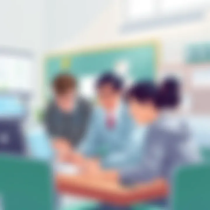 Educators collaborating using digital tools