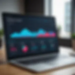 A digital dashboard showcasing employee engagement metrics.