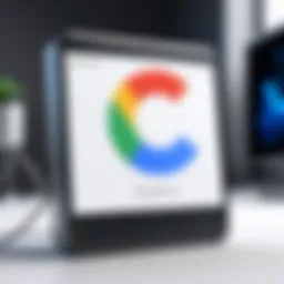 Illustration of Google Voice Over interface showcasing its features