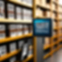 Visual representation of advanced inventory management with barcode technology