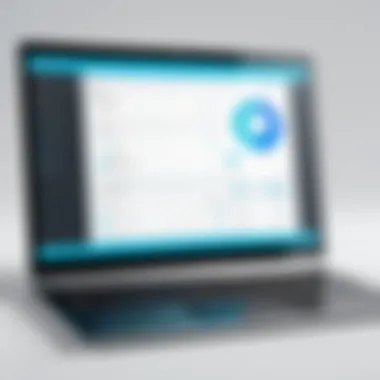 User-Friendly Virtual Fax Interface Virtual fax machine interface on a laptop screen