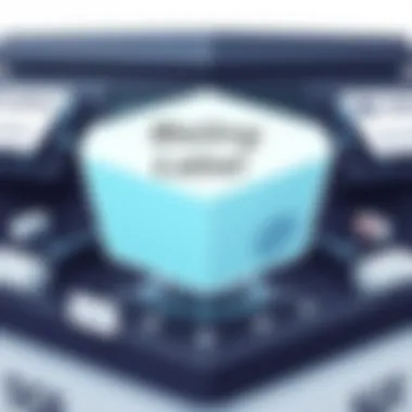 Visual representation of the evolution of mailing label technology