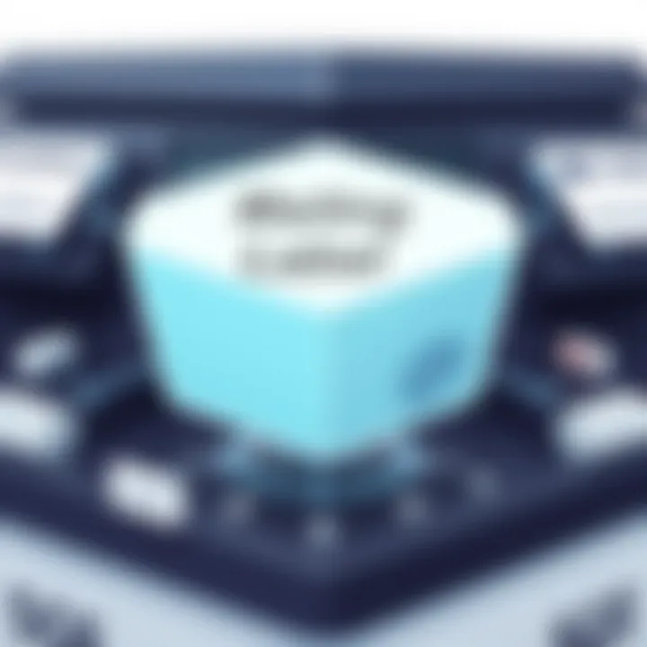 Visual representation of the evolution of mailing label technology