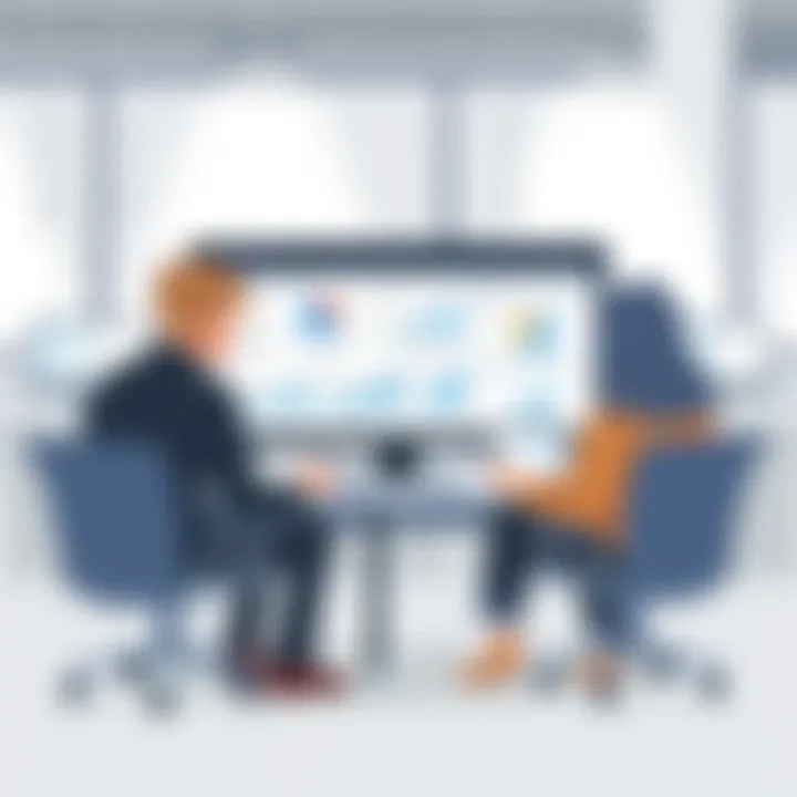 Collaborative Accounting Solutions for Teams Team collaboration using accounting software on digital devices