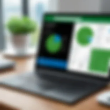 User Interface of QuickBooks for Windows 10 User interface of QuickBooks application on Windows 10