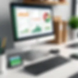 Visual representation of QuickBooks dashboard for wholesale distribution