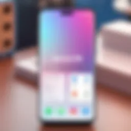 Mobile application interface showcasing Service M8 features