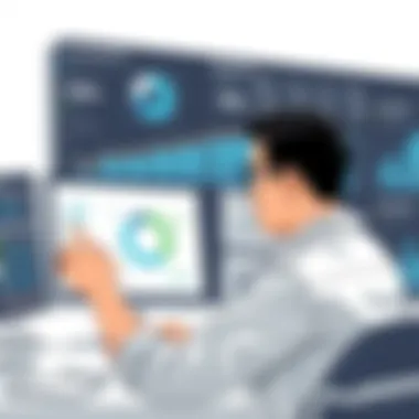 Entrepreneur Analyzing Financial Data for Growth Entrepreneur analyzing financial data